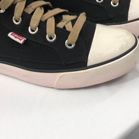 Levi’s Black Canvas High-Top Sneakers Size 13 - Picture 4 of 8